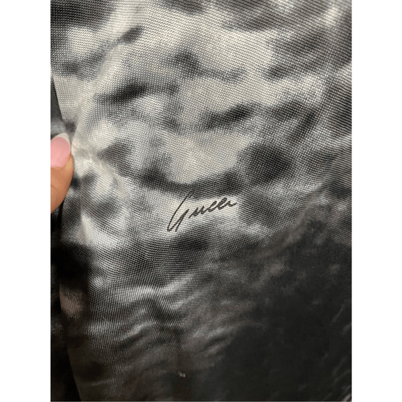 Gucci X Tom Ford Vintage S/S 2000 Abstract Print Long Sleeve V Neck Dress SZ 42 - Picture 5 of 10